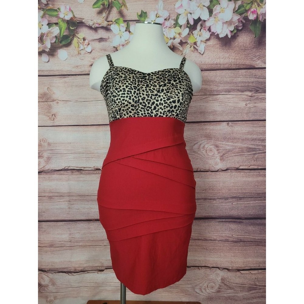 Torrid Womens Dress Bodycon Leopard Animal Print Plus Size 16 - Picture 2 of 11